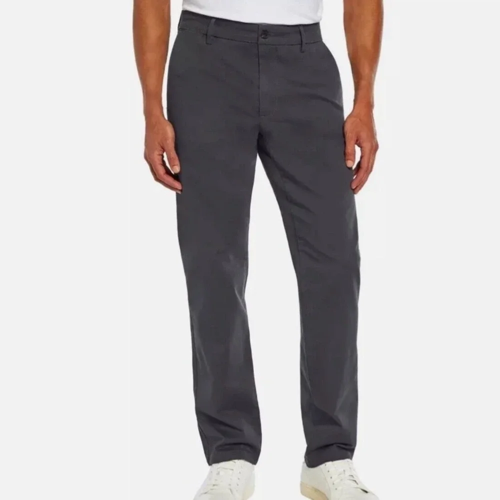 Banana Republic Straight Twill‎ Pants Smokey Signal Grey 34x32 New With Tags